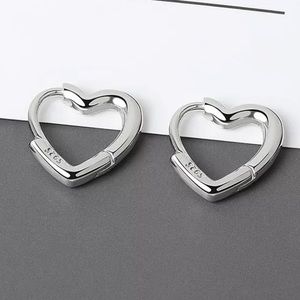 🤍Insta cute heart sterling silver earrings